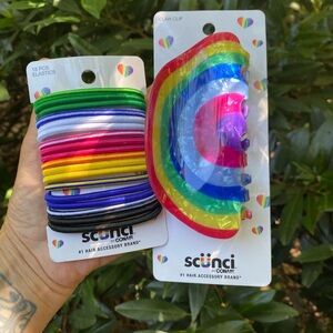 Scunci Multicolor Hair Elastics and Claw Clip Set